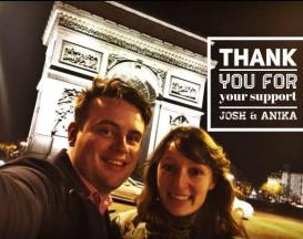 Josh and Anika say thank you for your support